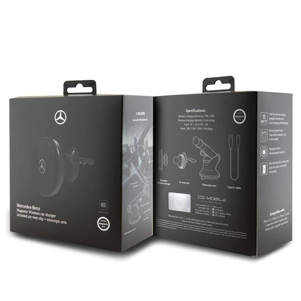 Mercedes MEMWCCK magnetic holder for window black Silver Stars MagSafe