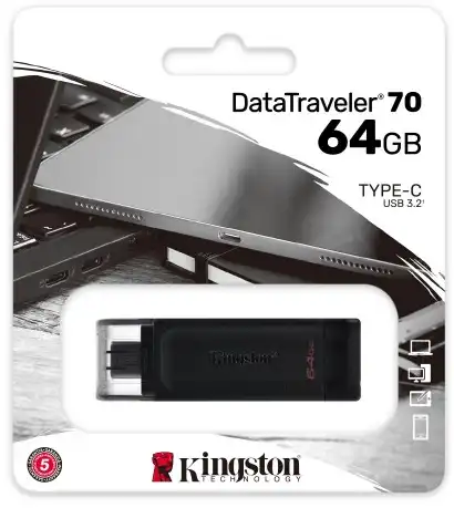 Kingston DataTraveler 70 USB Stick - 64GB (Type-C)